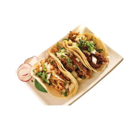 Certified Angus Beef Signature Carne Asada tacos with onion and cilantro